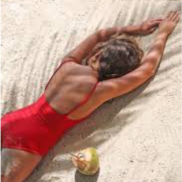 Hackwith Design red swimsuit extra small - Picture 4 of 9